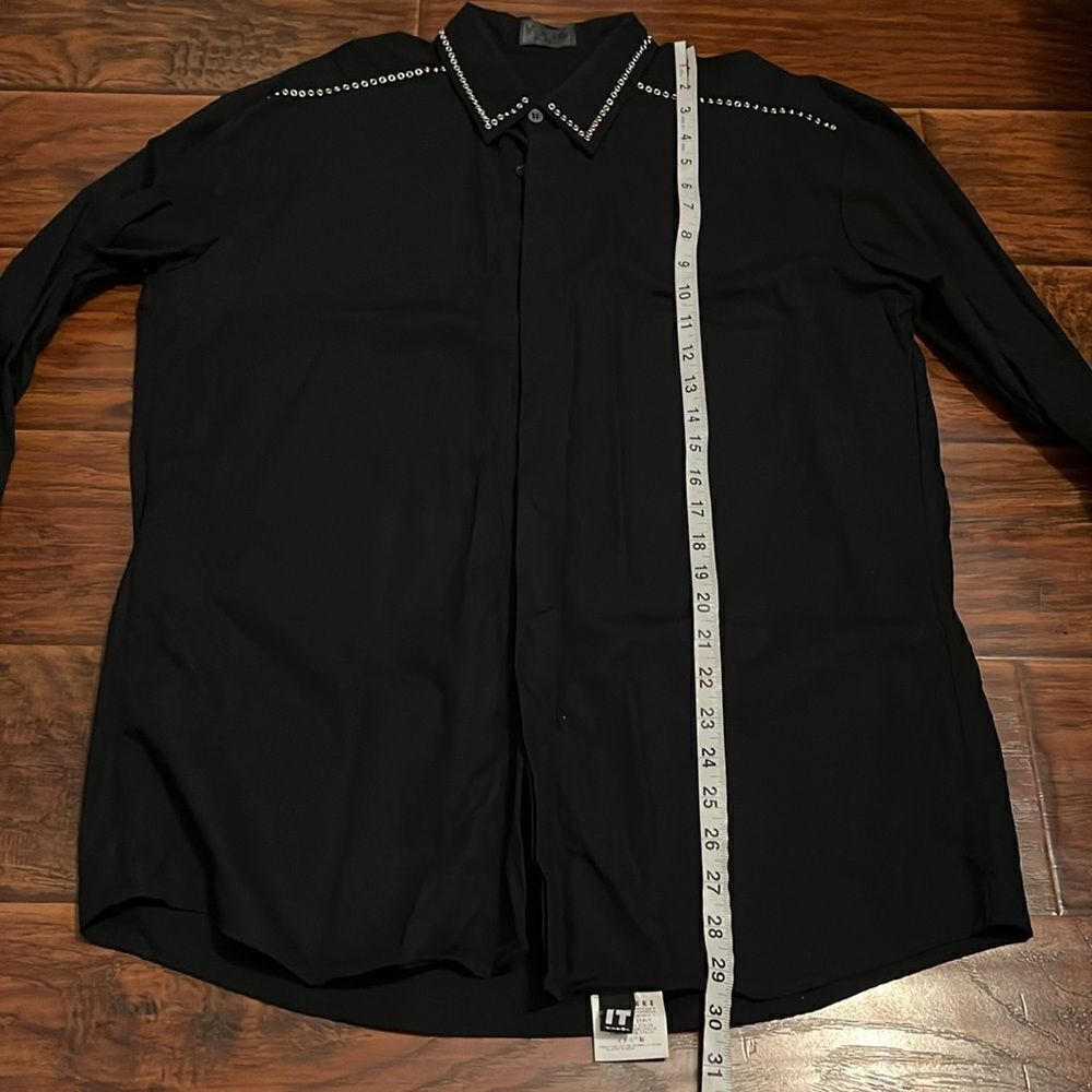 Versus Versace Black Button Rivet Detailing Closure Shirt - Picture 6 of 12